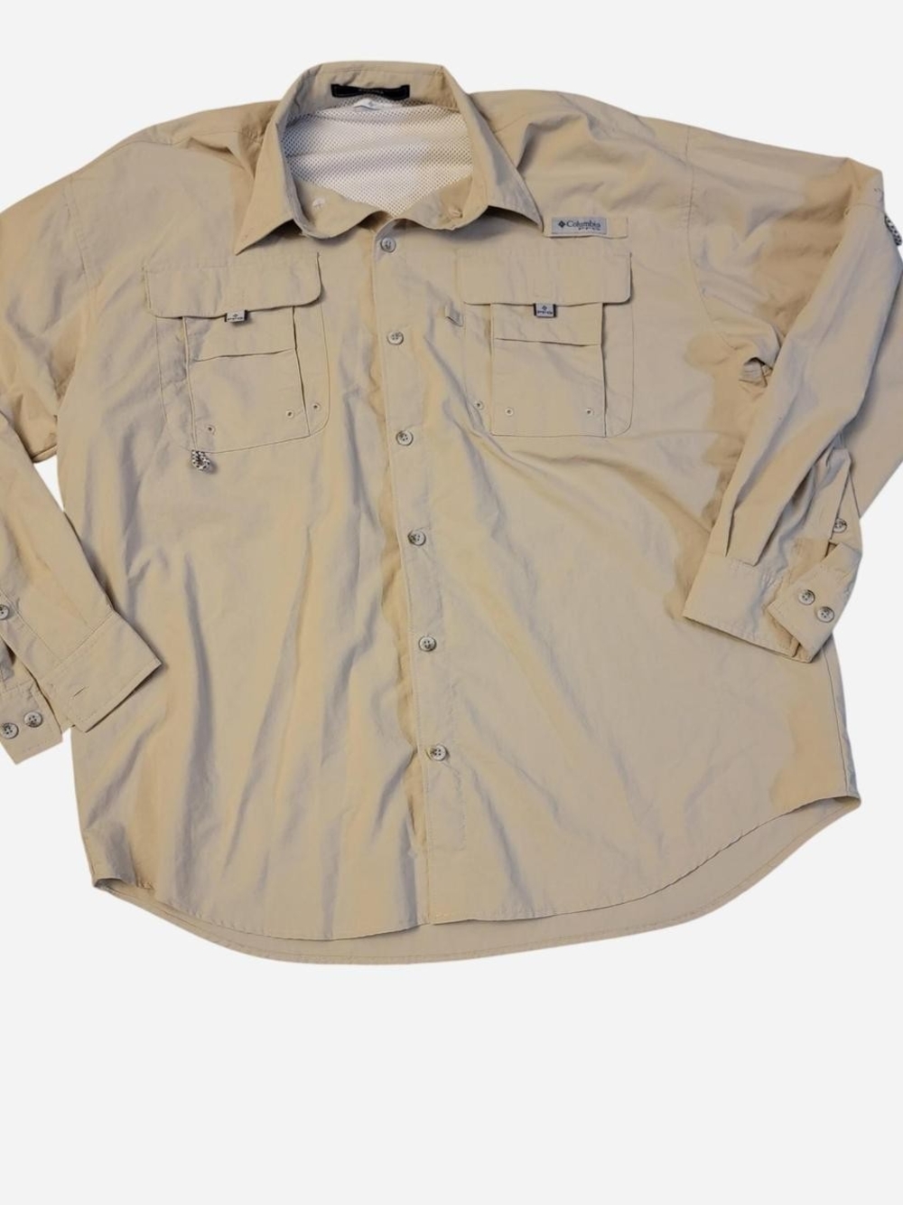 Columbia Men's Long-Sleeve Fishing Shirt - Khaki